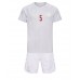 Danmark Joakim Maehle #5 Replika Babytøj Udebanesæt Børn VM 2022 Kortærmet (+ Korte bukser)